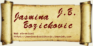 Jasmina Božičković vizit kartica